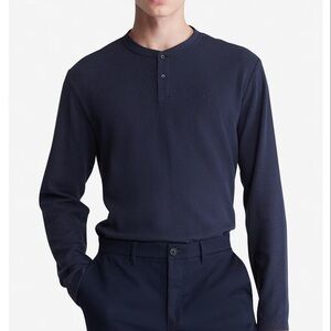 Calvin Klein Jeans NWT Long Sleeve Mini Waffle Henley Men’s Size Small